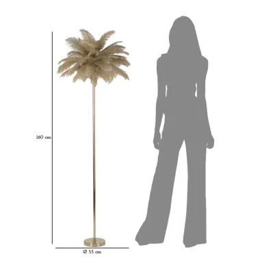 LAMPA STOJĄCA PALMA CAMMELLO 55x160 cm